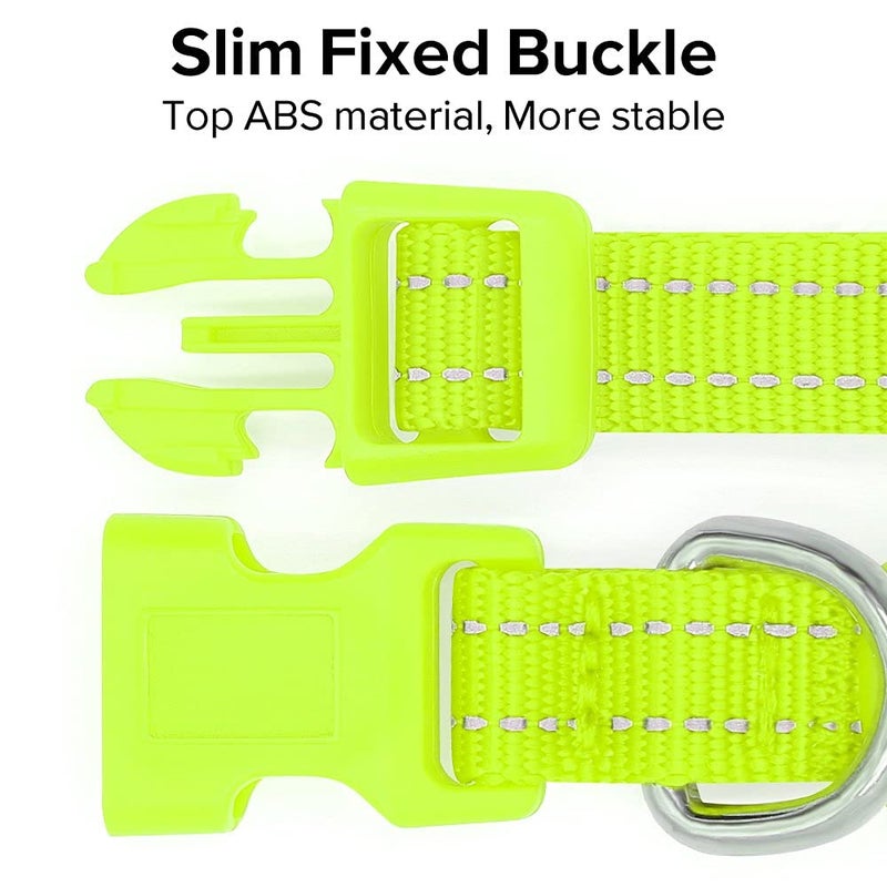 BSEEN Adjustable LED Dog & Cat Collar - Rechargeable, Small Breeds, Green, 8.5-11.8 inches, Nylon, Lightweight, Reflective, 2 Flash Modes - Image 2